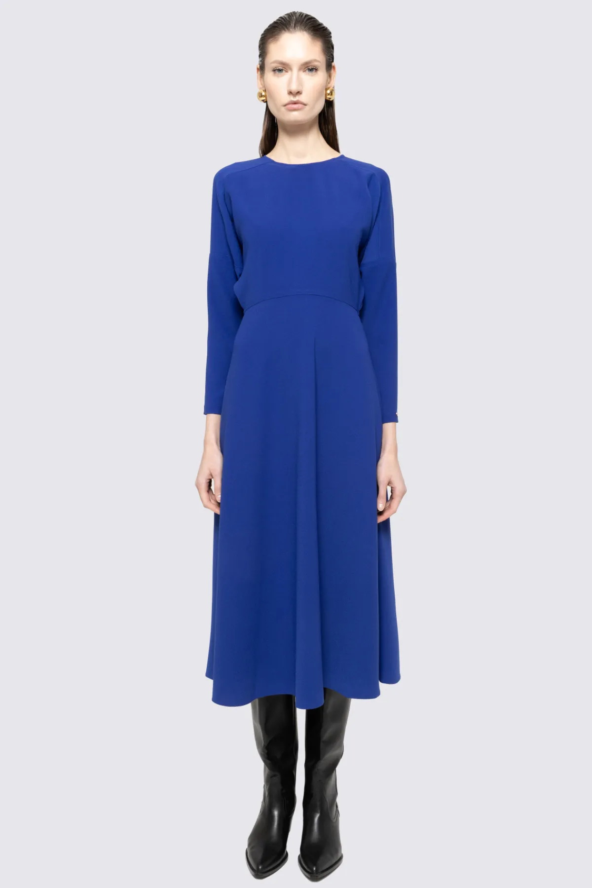 Outlet A-line crepe mid dress Dresses