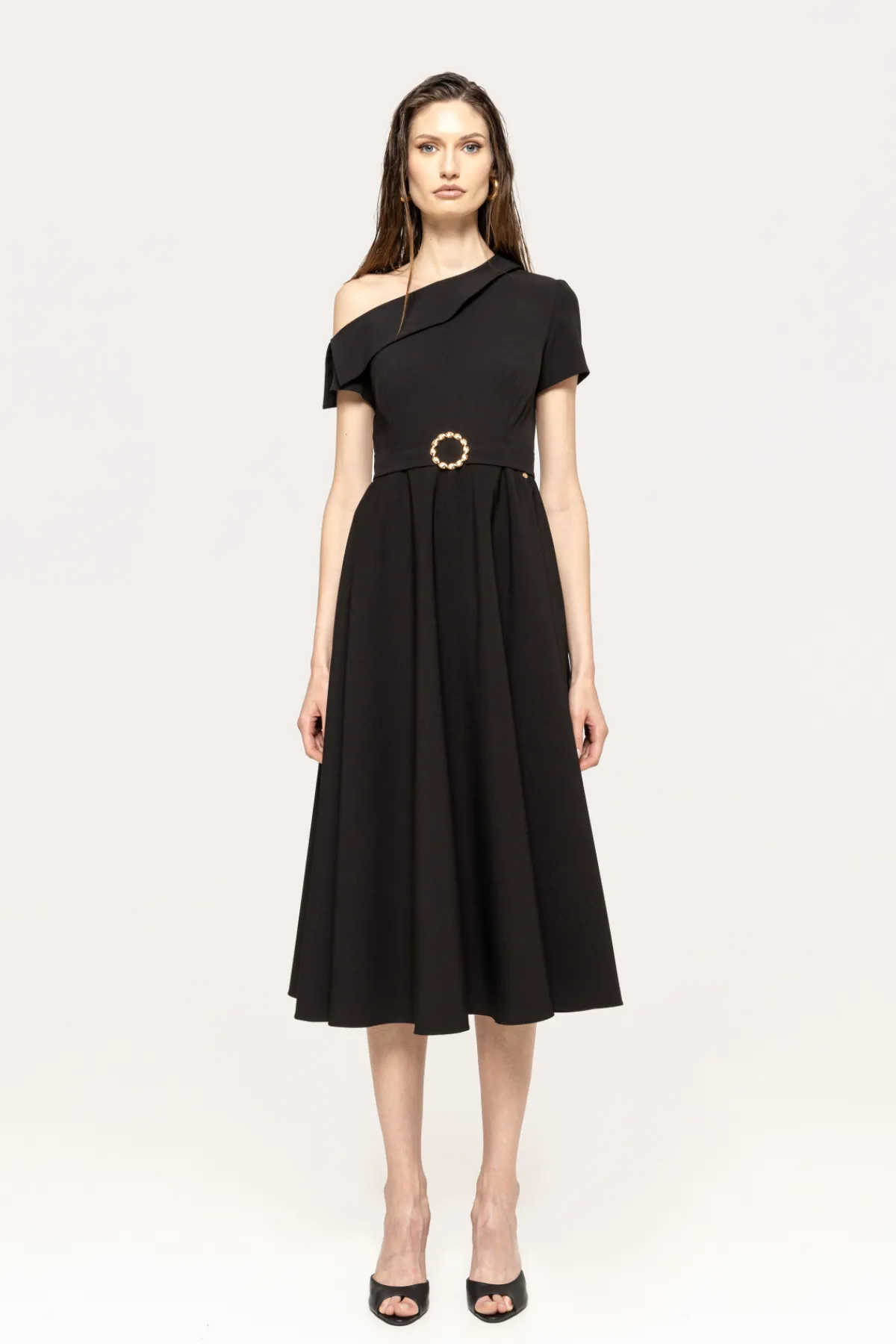 Store Asymmetric one-shoulder midi dress Dresses