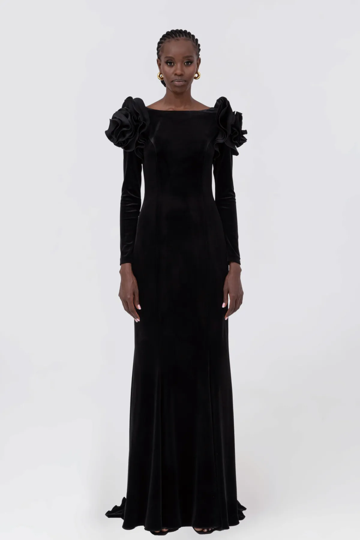 Discount Backless velvet maxi dress Dresses