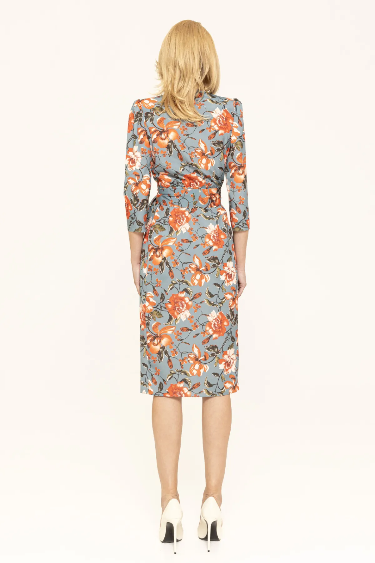 Sale Belted satin midi dress Dresses