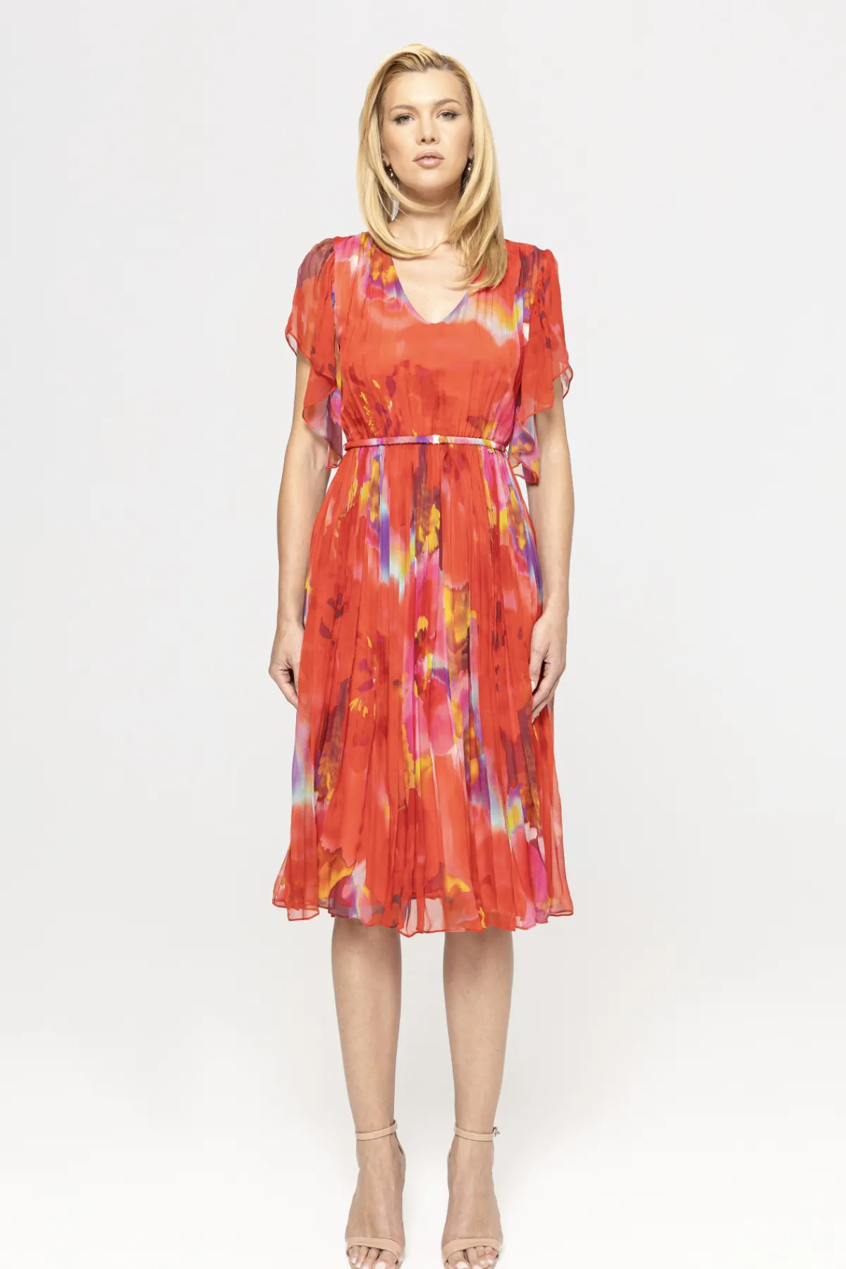 Discount Belted silk midi dress Dresses