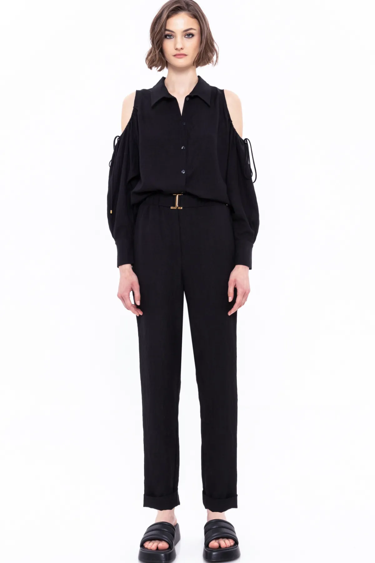 Discount Belted viscose pants Pants