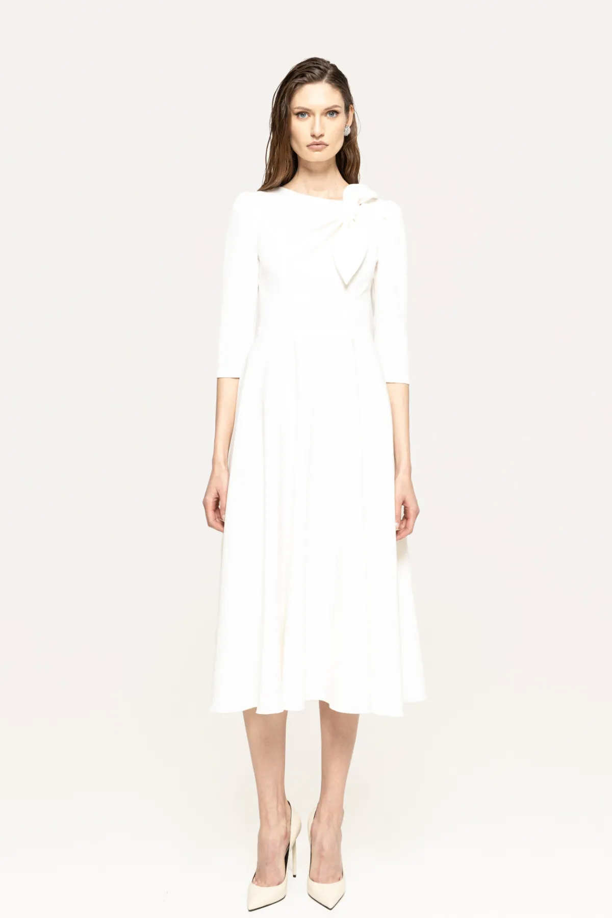 Cheap Bow detail midi dress Dresses