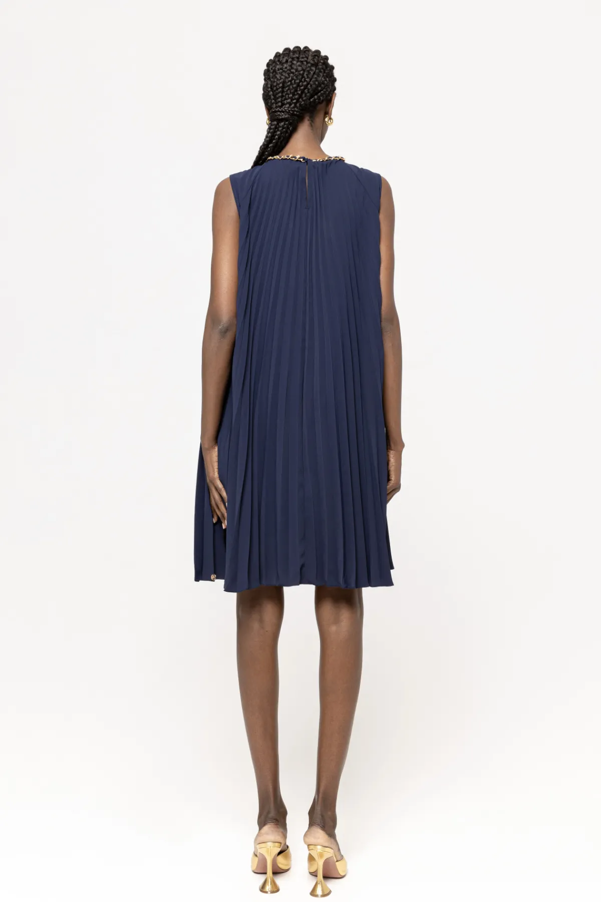 Fashion Bow detail pleated dress Dresses