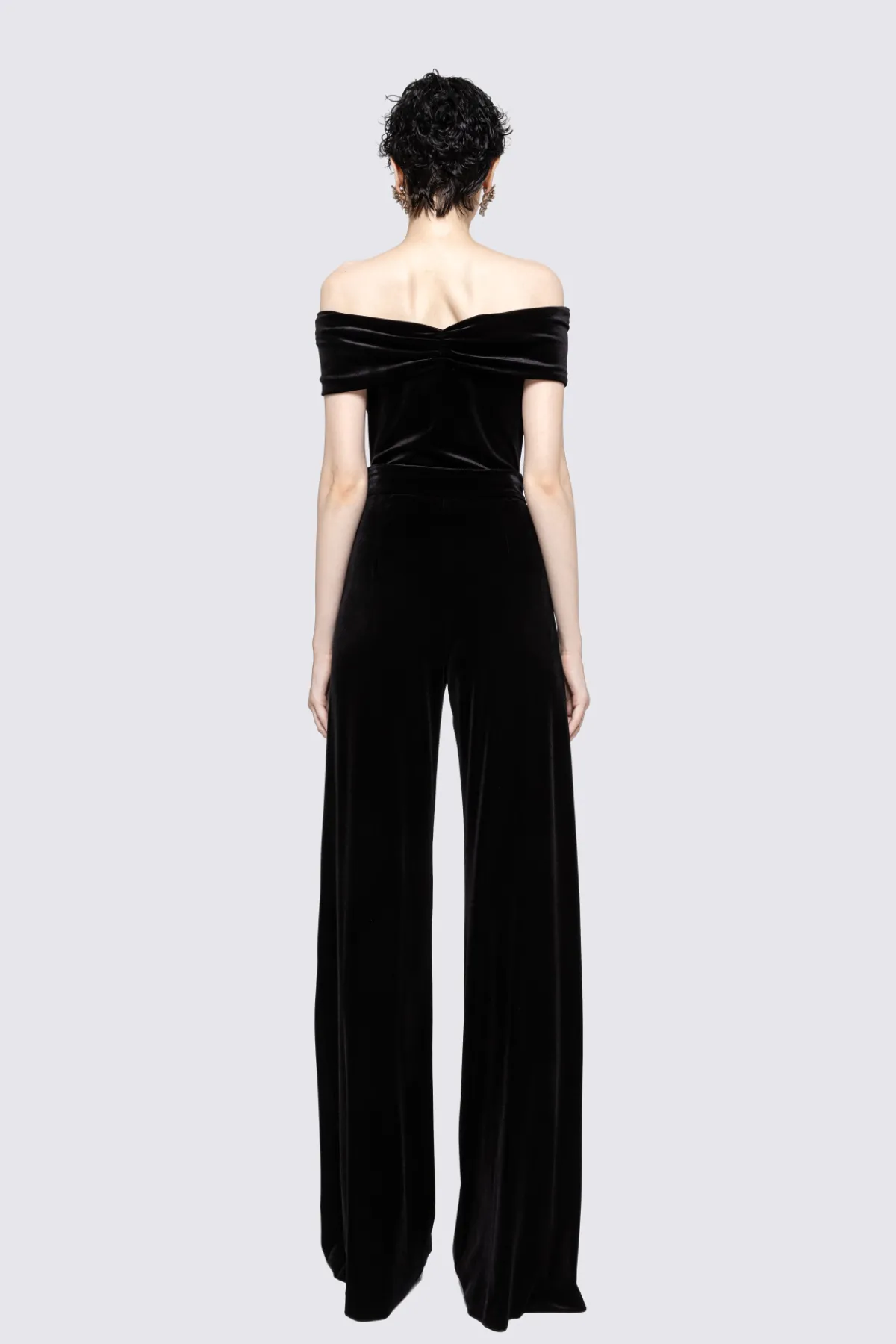Online Bow detail velvet bodysuit Body