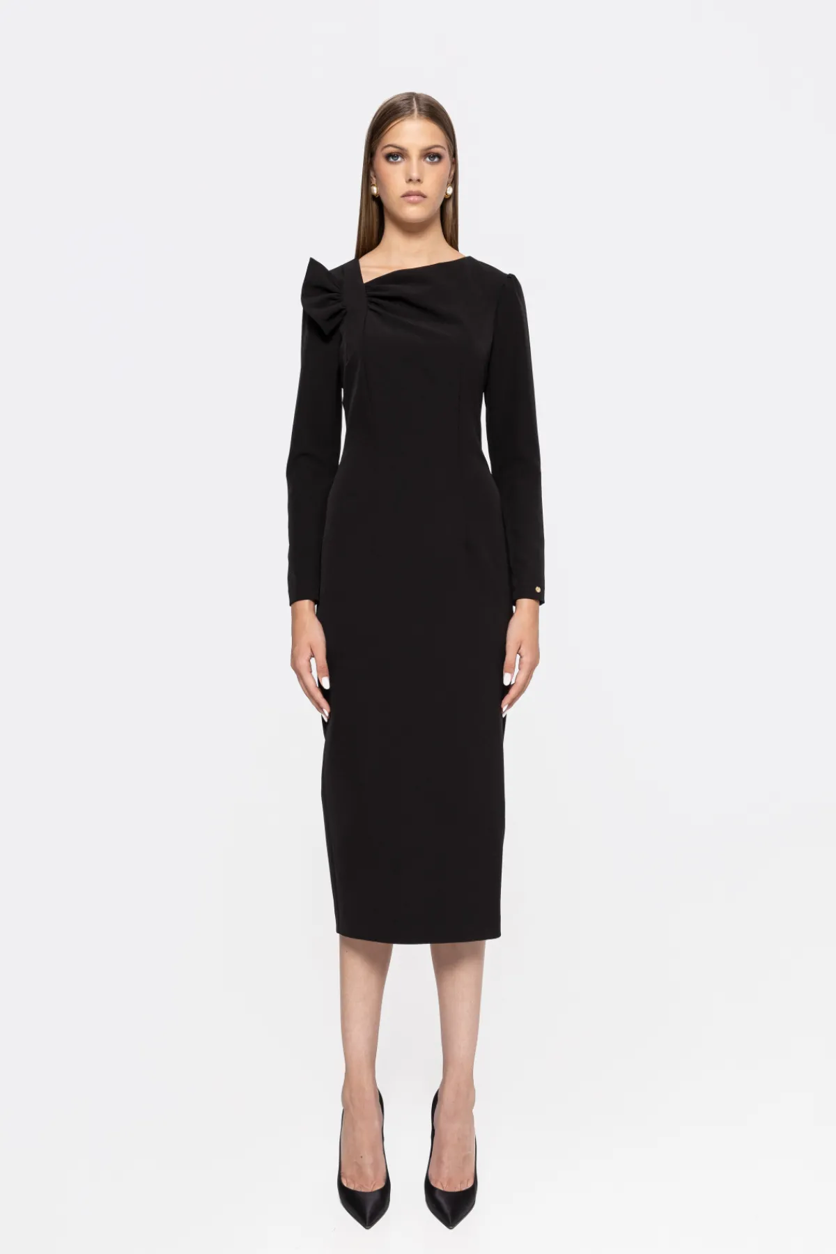 Cheap Bow-detail midi dress Dresses