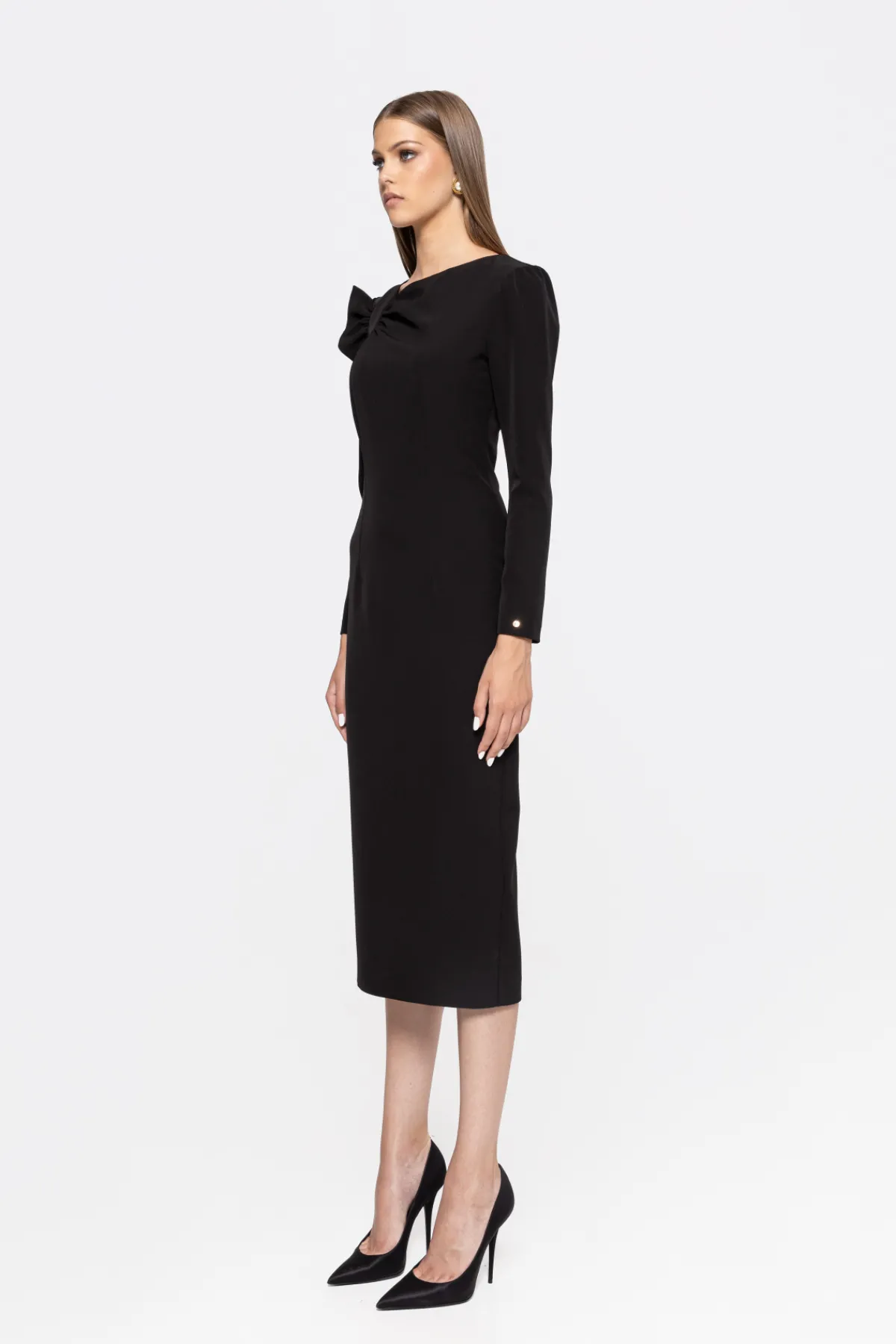 Cheap Bow-detail midi dress Dresses