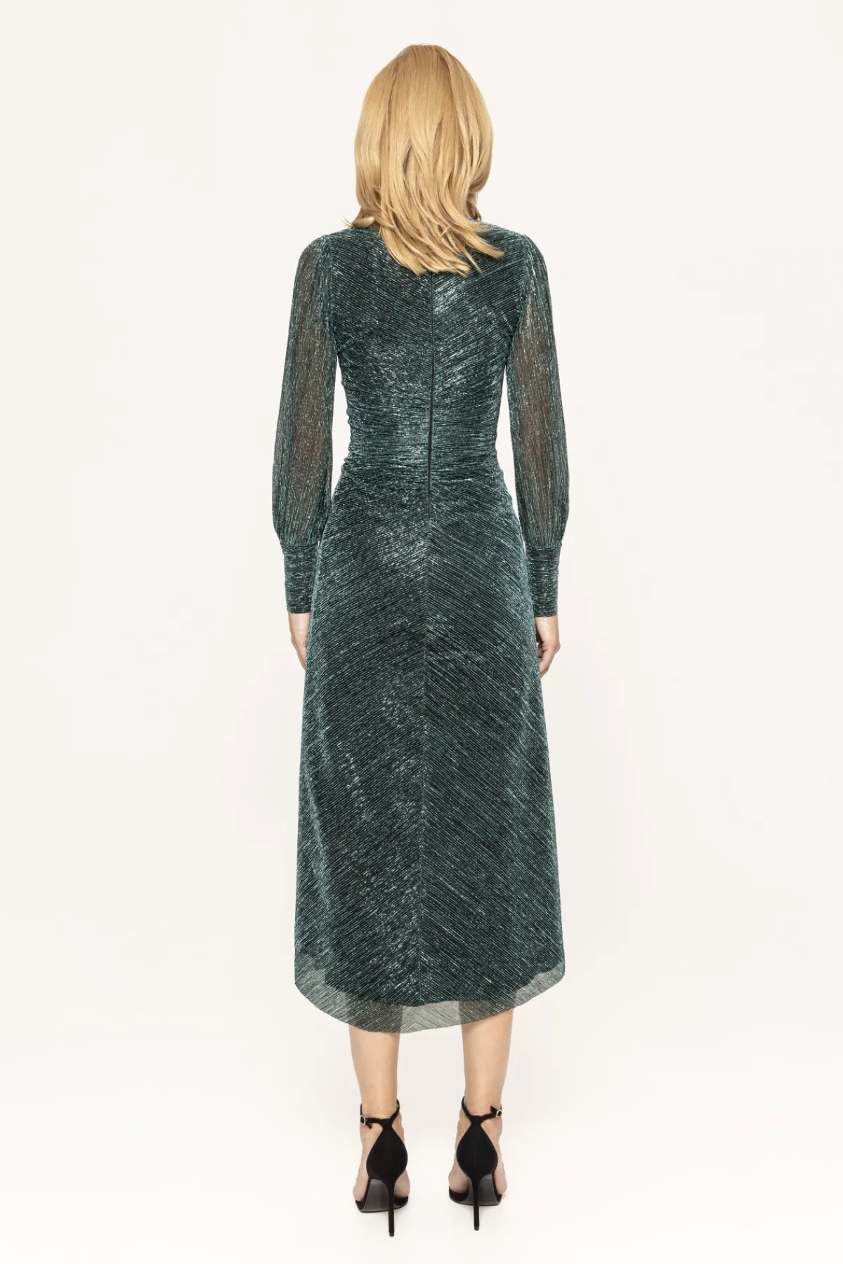 Store Button-embellished ruched midi dress Dresses