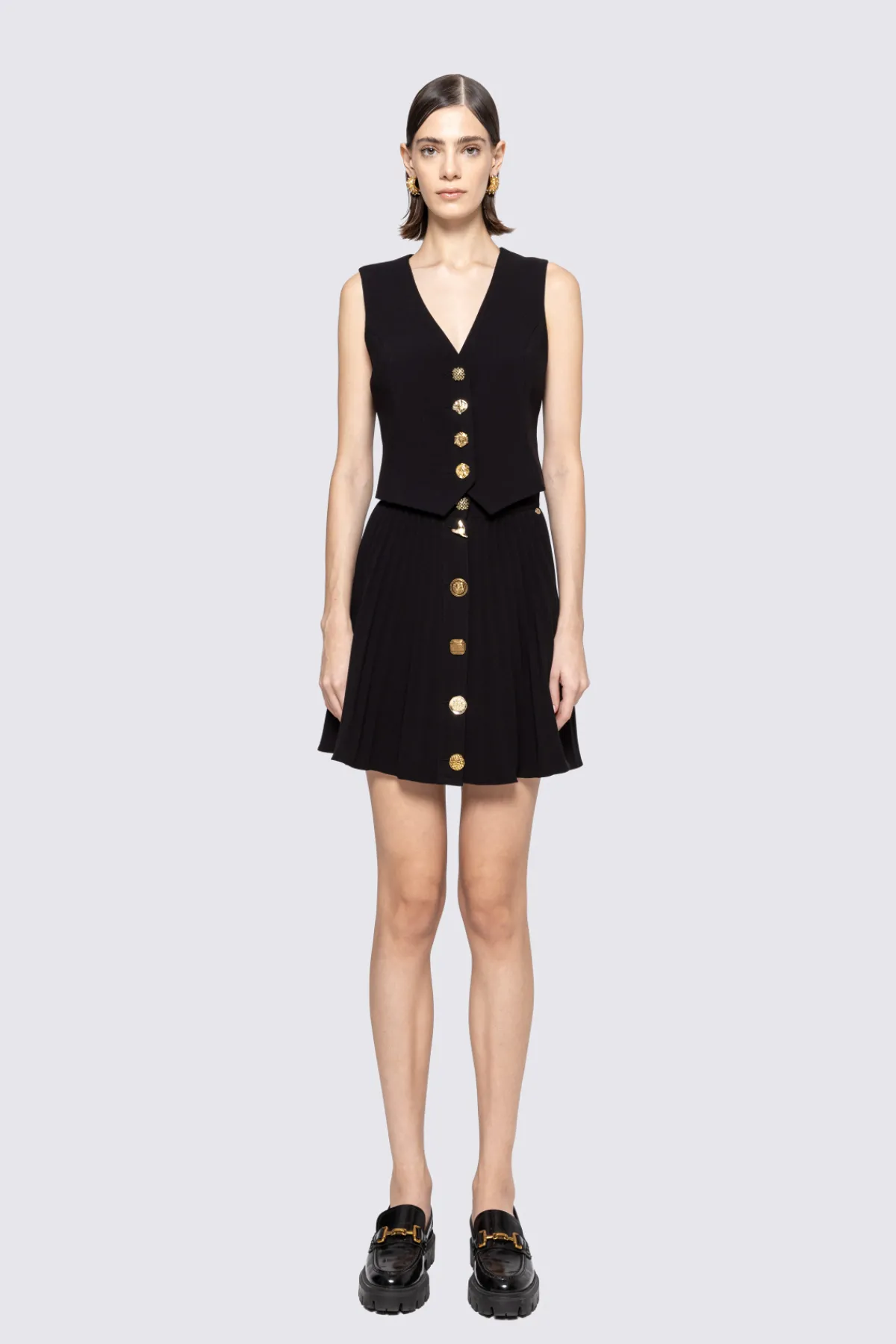 Online Button-front pleated skirt Skirts