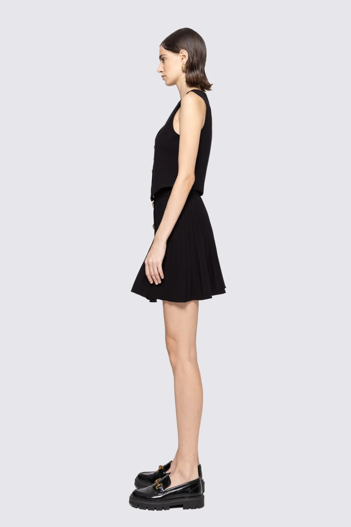 Online Button-front pleated skirt Skirts