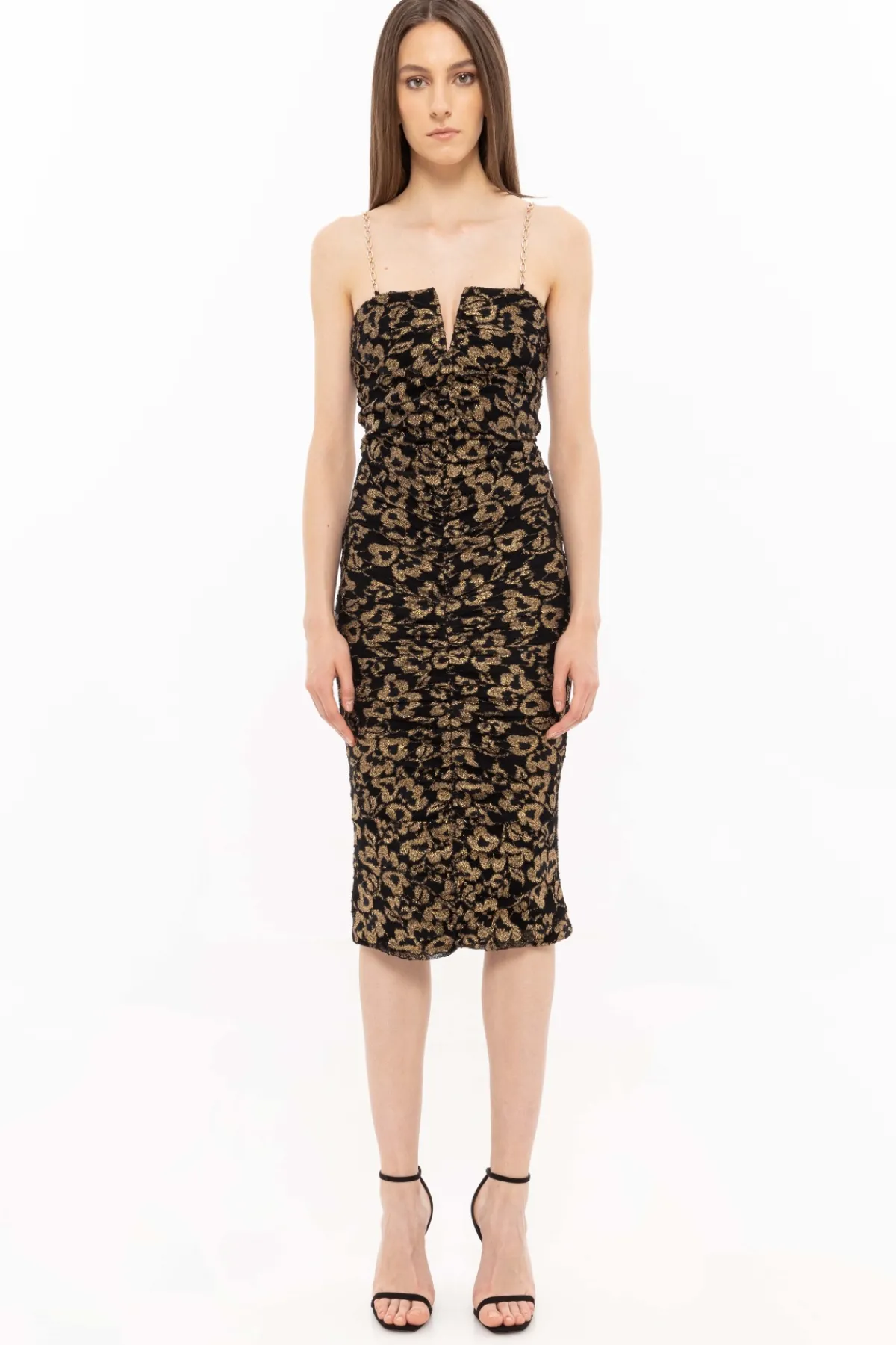Outlet Chain detail ruched dress Dresses