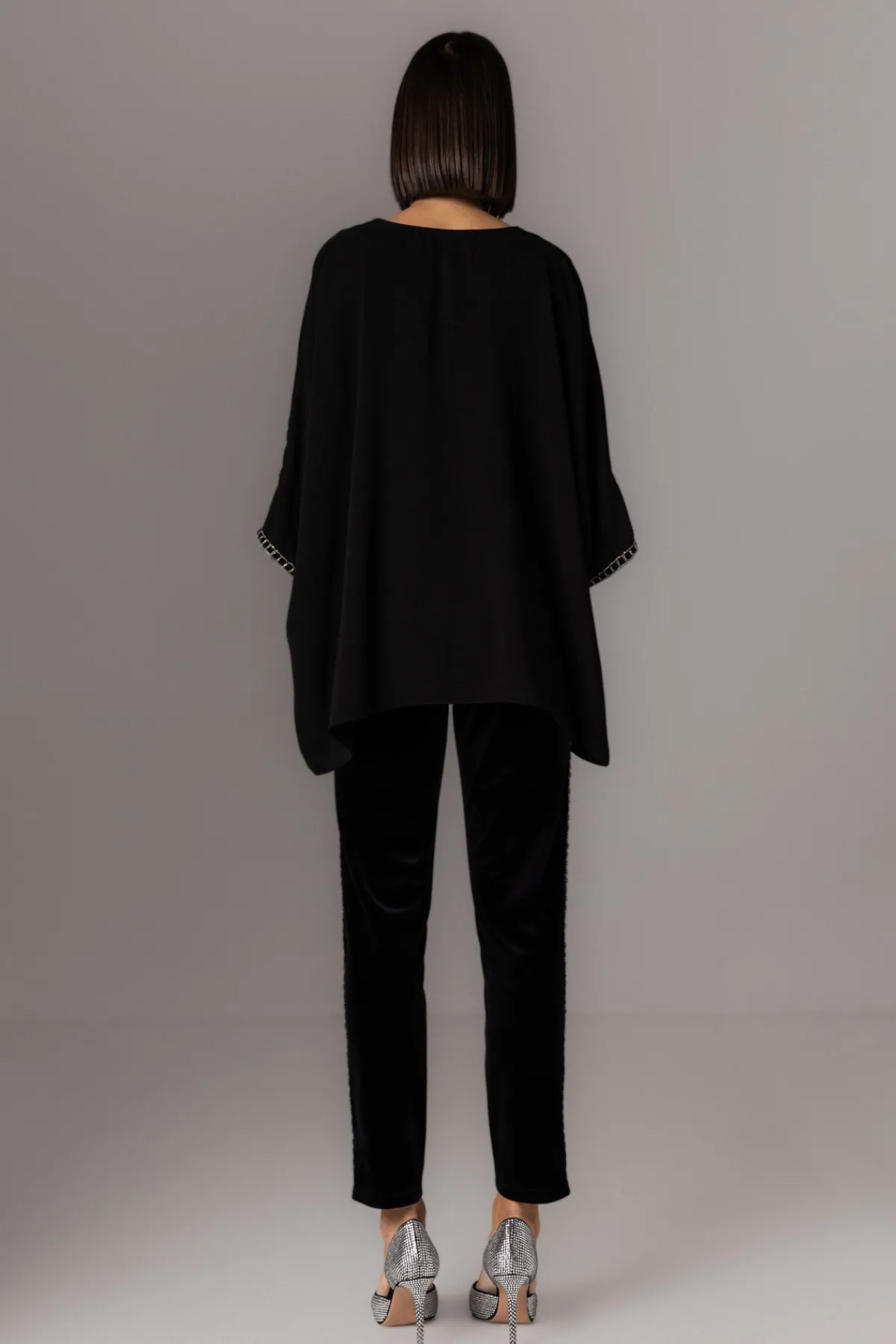 Cheap Chain detail velvet pants Pants