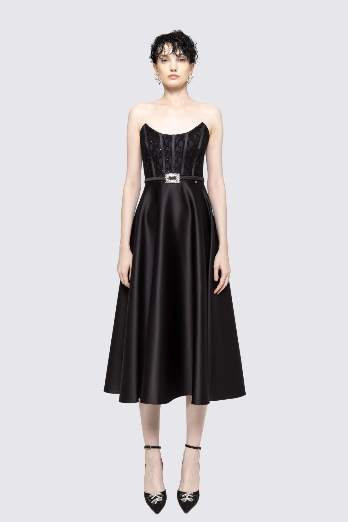 Best Corset-style strapless taffeta dress Dresses