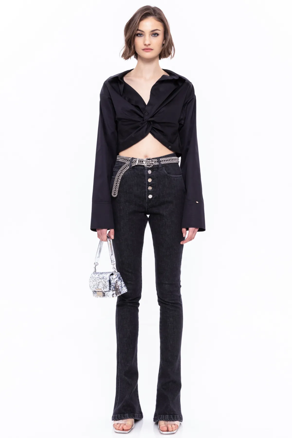Cheap Cropped cotton poplin shirt Tops
