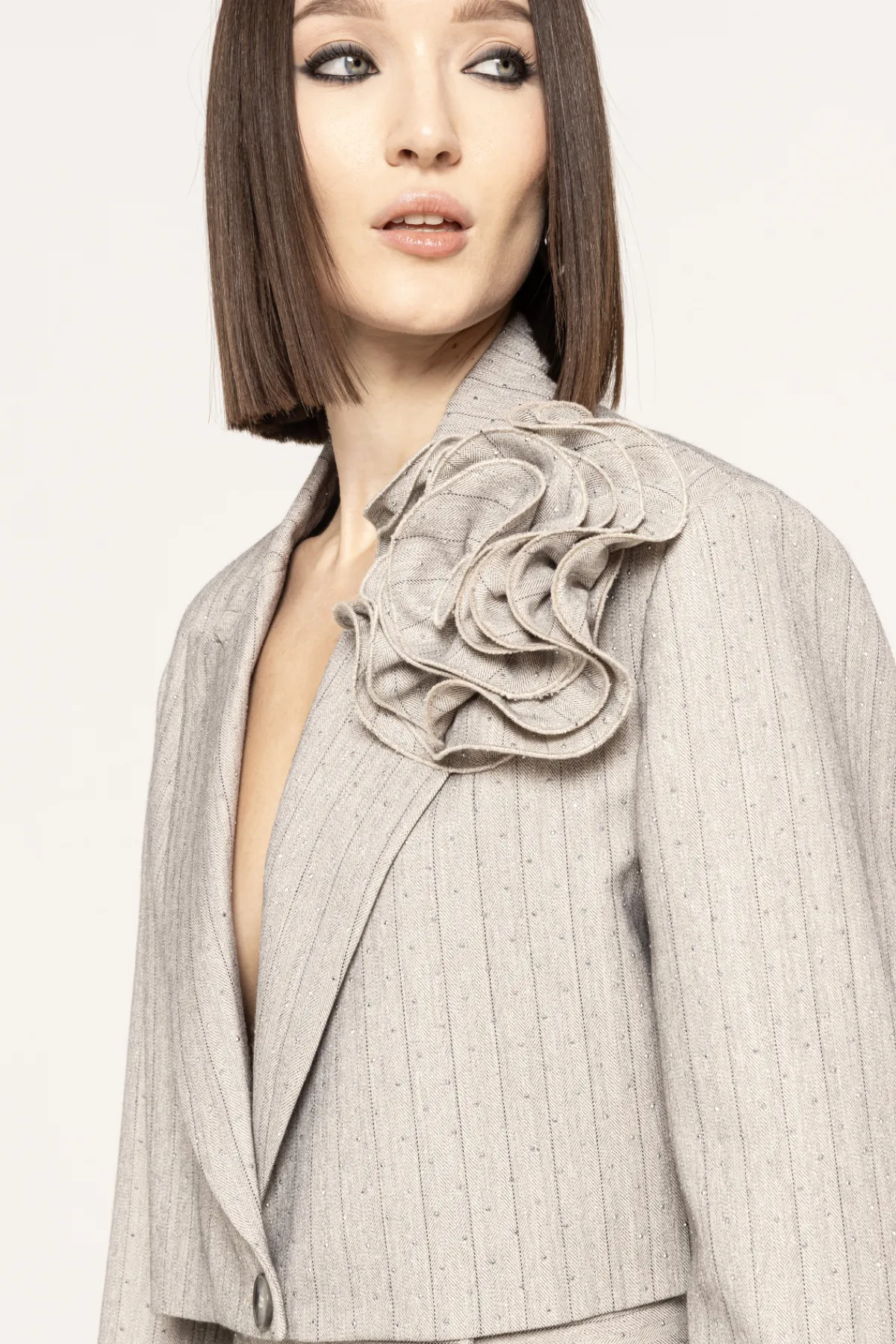 Clearance Crystal embellished cropped blazer Jackets