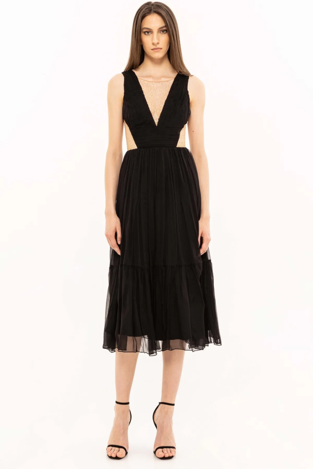 Store Crystal embellished silk dress Dresses