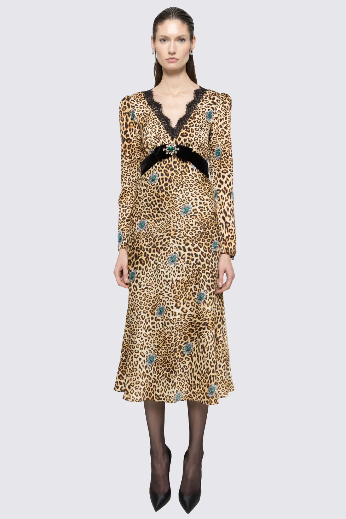 Best Sale Crystal-detail satin midi dress Dresses