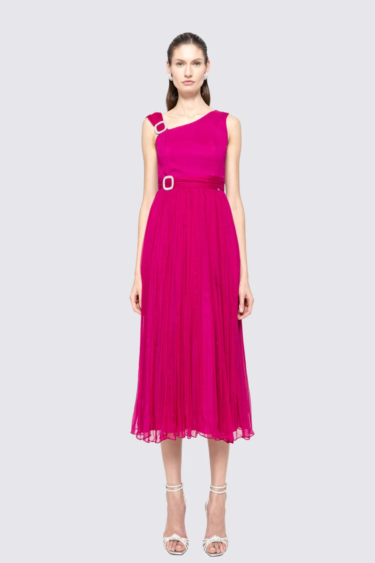 Cheap Crystal-detail silk midi dress Dresses