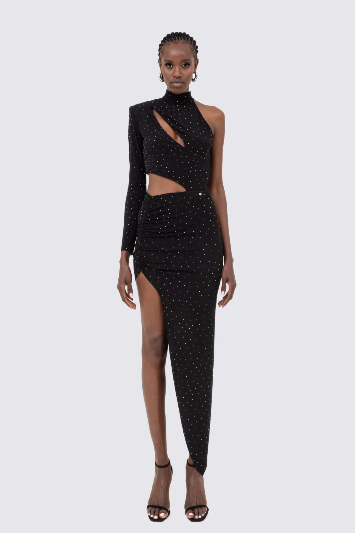Cheap Crystal-embellished asymmetric midi dress Dresses