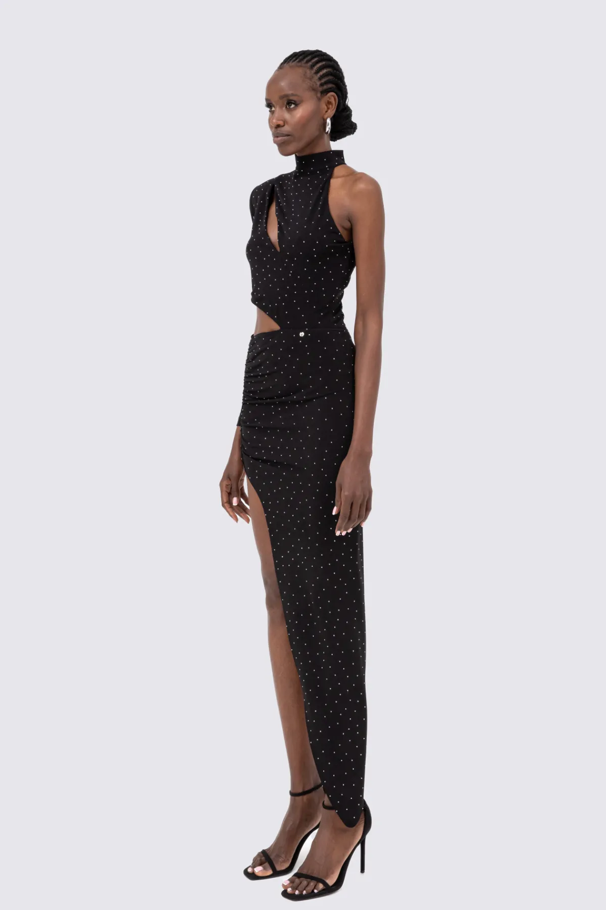 Cheap Crystal-embellished asymmetric midi dress Dresses