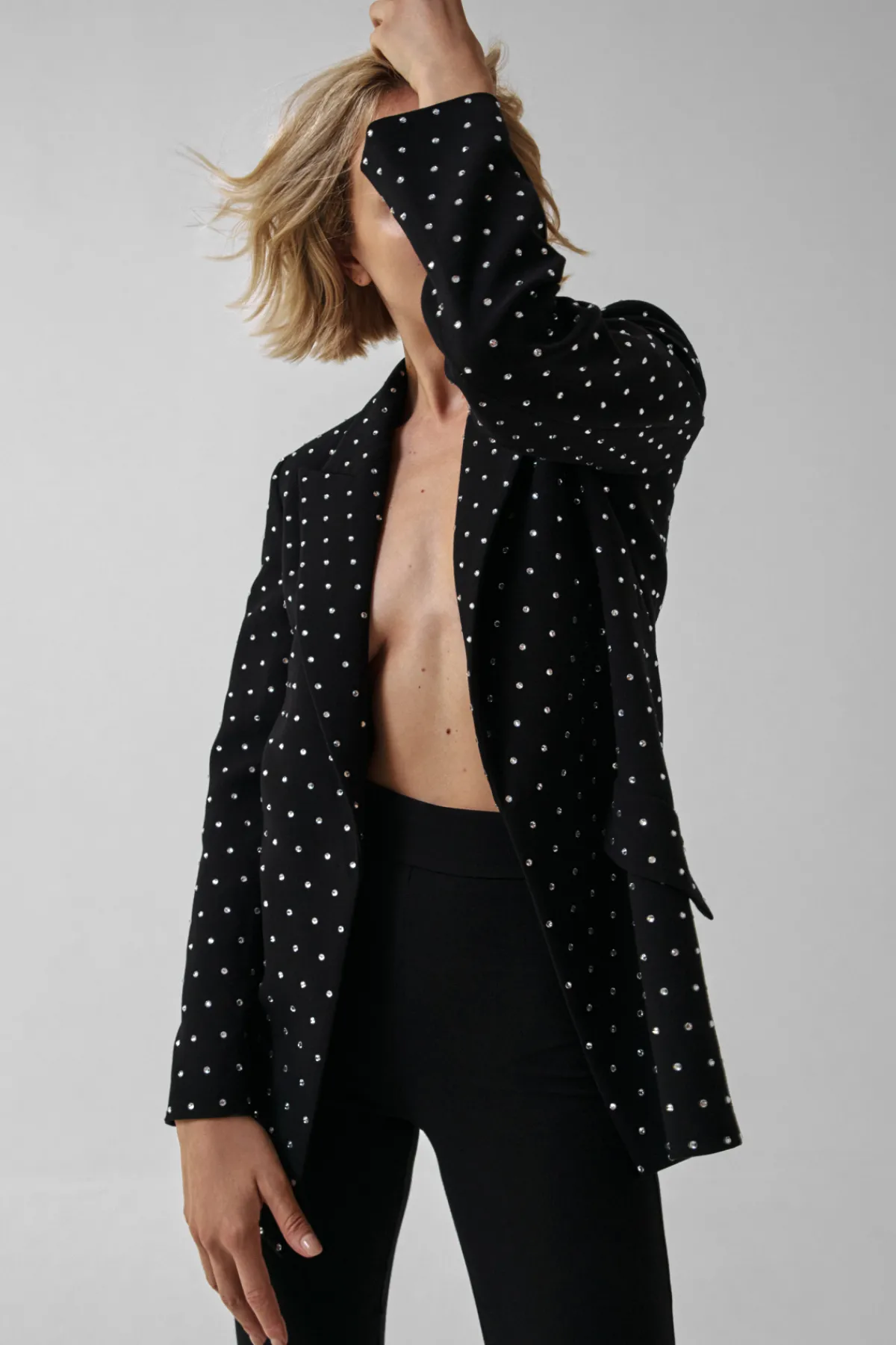 Cheap Crystal-embellished blazer Jackets