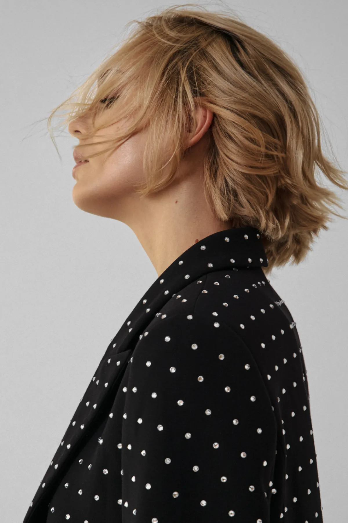 Cheap Crystal-embellished blazer Jackets