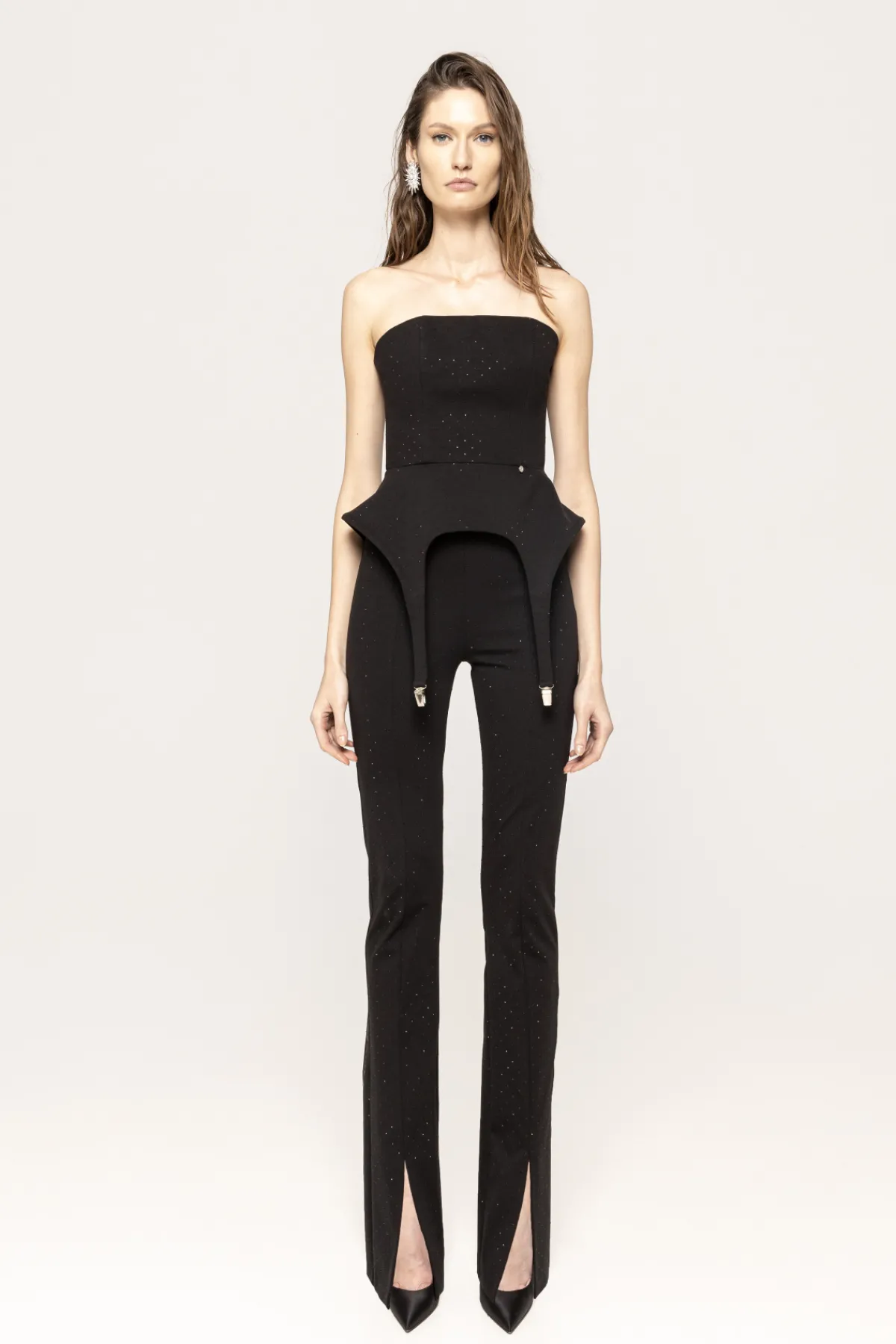 Sale Crystal-embellished cotton pants Pants