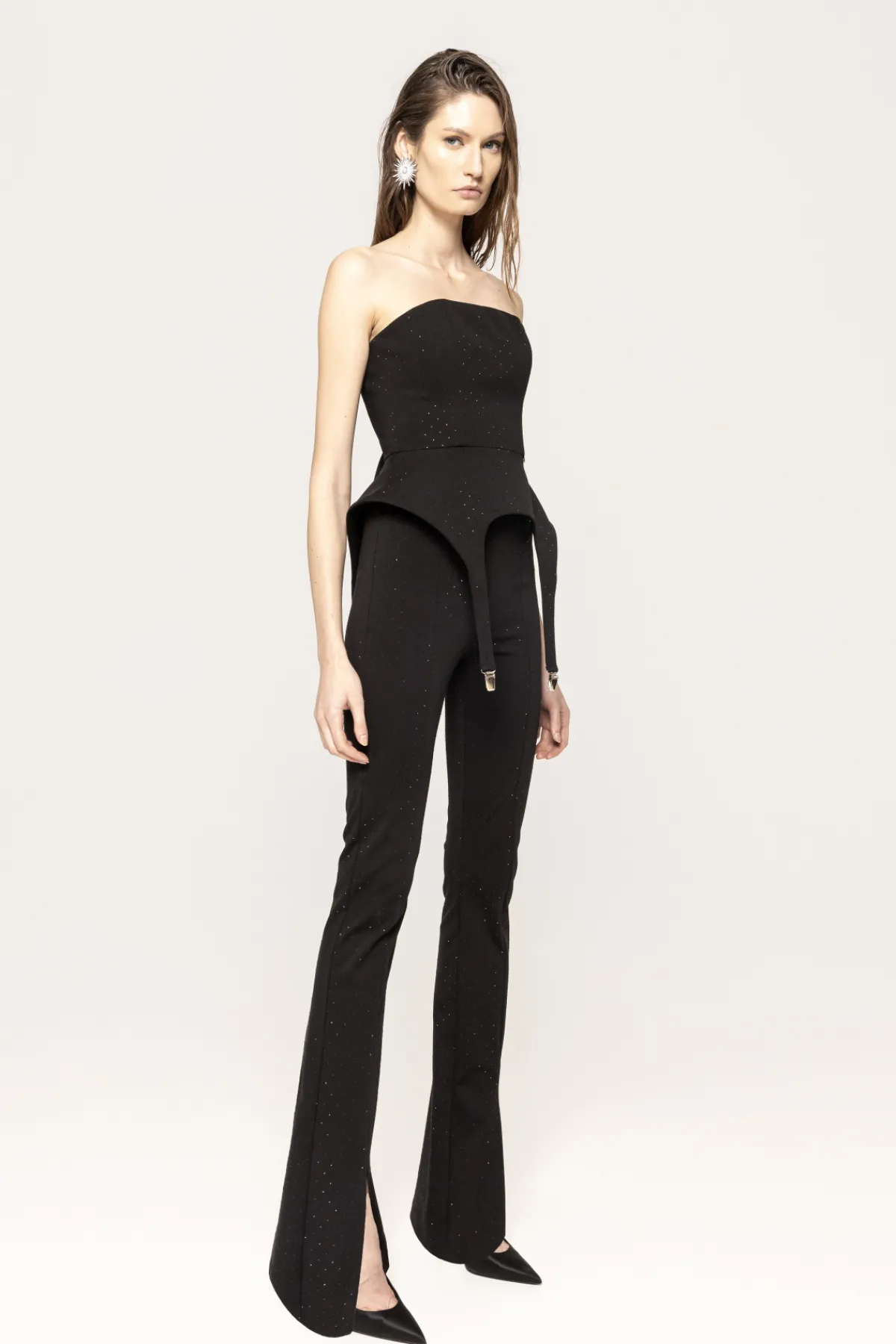 Sale Crystal-embellished cotton pants Pants
