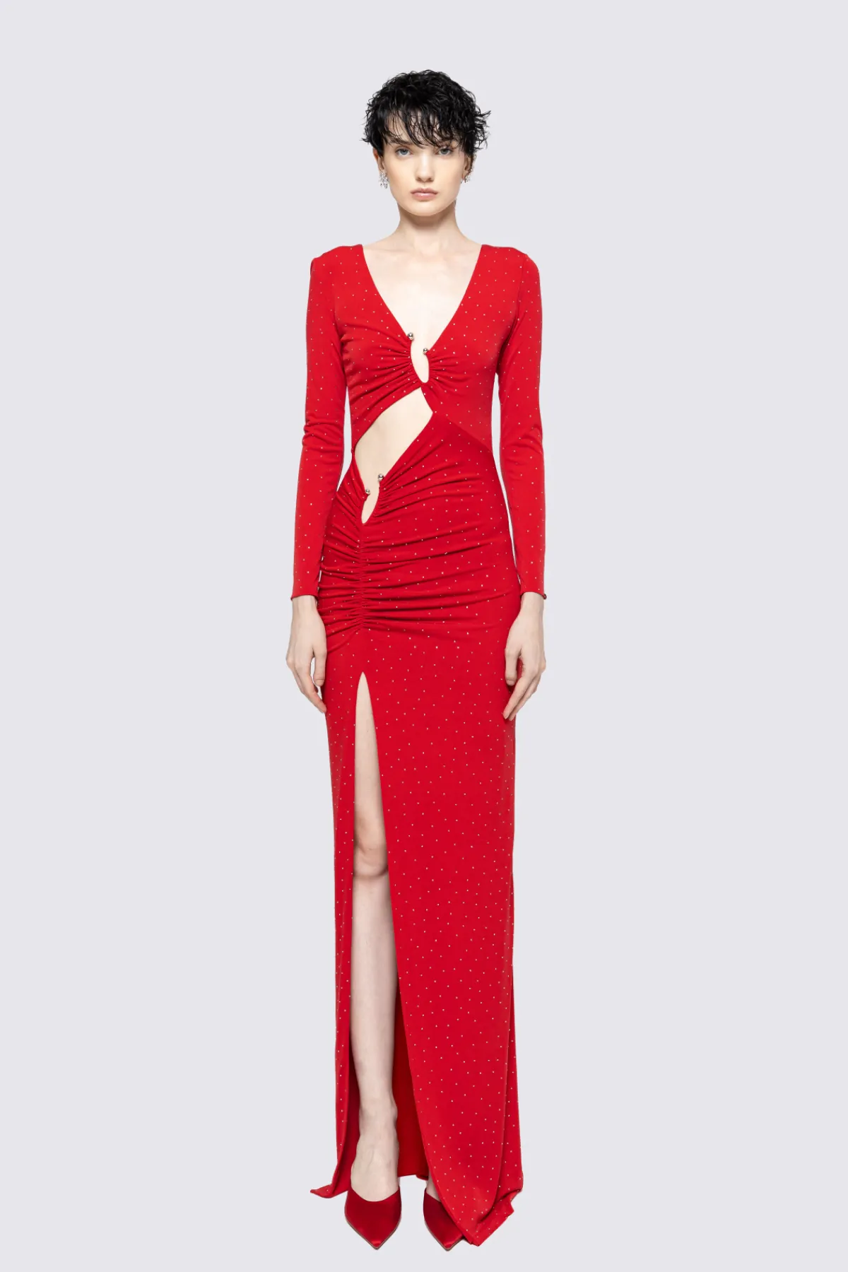 Hot Crystal-embellished cut-out maxi dress Dresses