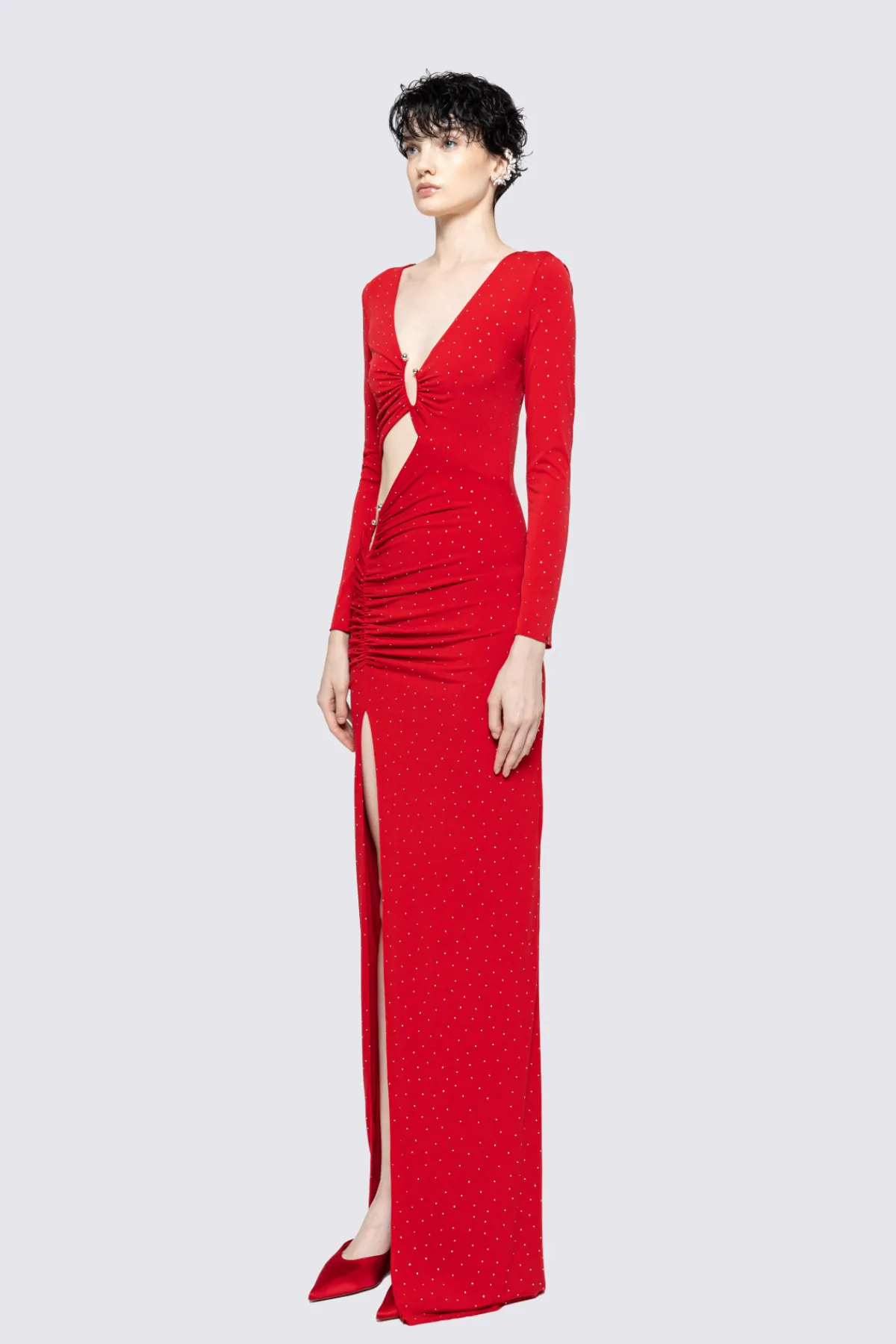 Hot Crystal-embellished cut-out maxi dress Dresses