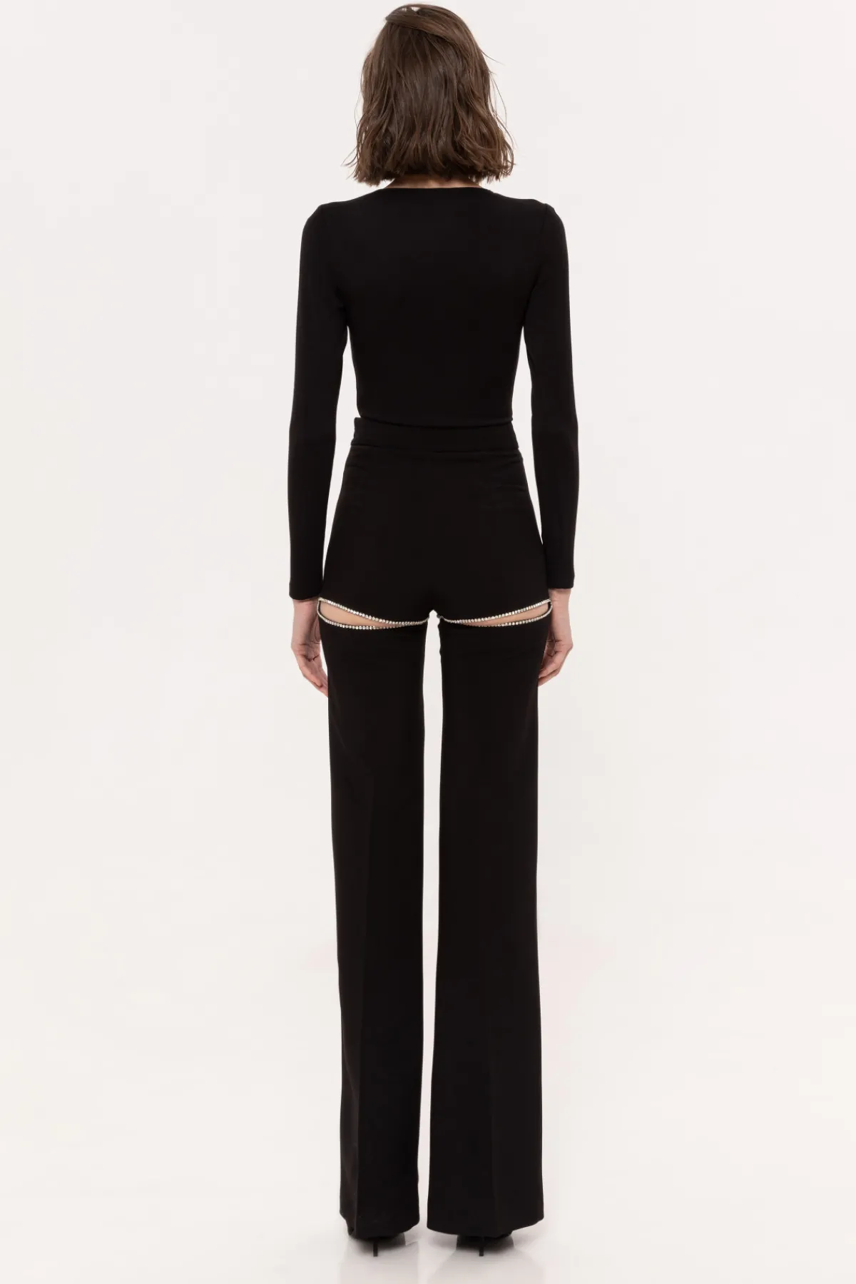 Sale Crystal-embellished cut-out pants Pants