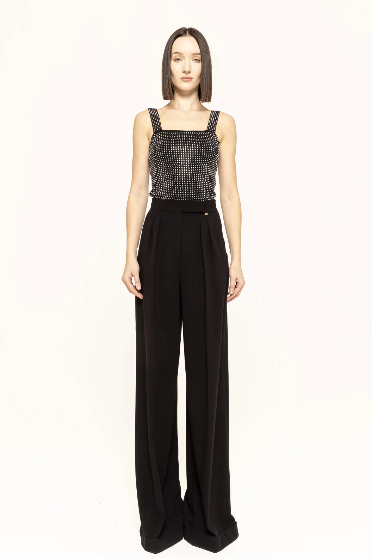 Cheap Crystal-embellished knitted top Tops