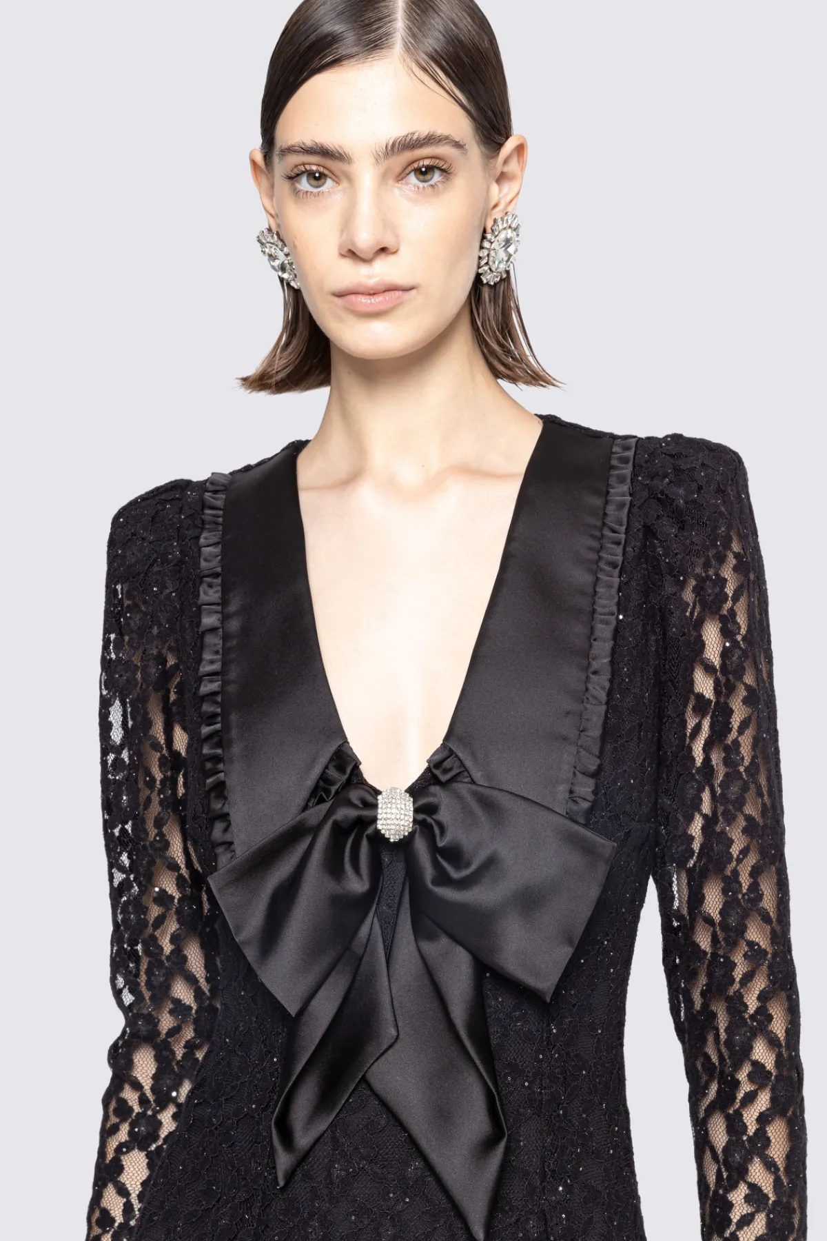 Best Crystal-embellished lace midi dress Dresses