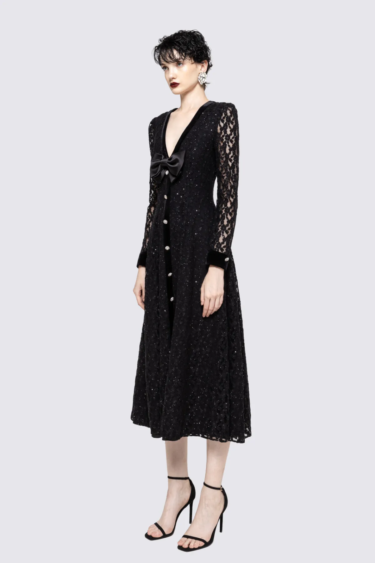 Store Crystal-embellished lace midi dress Dresses