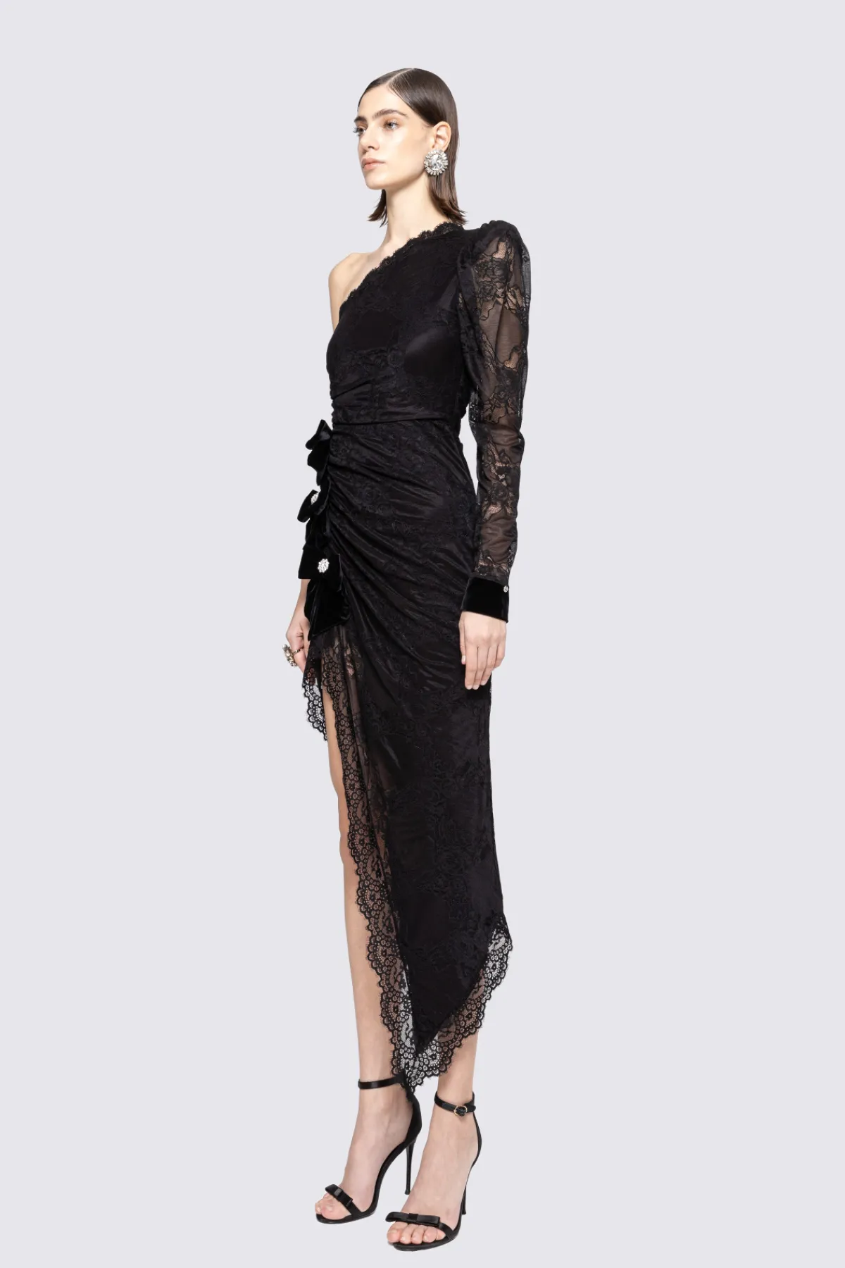 Sale Crystal-embellished lace midi dress Dresses