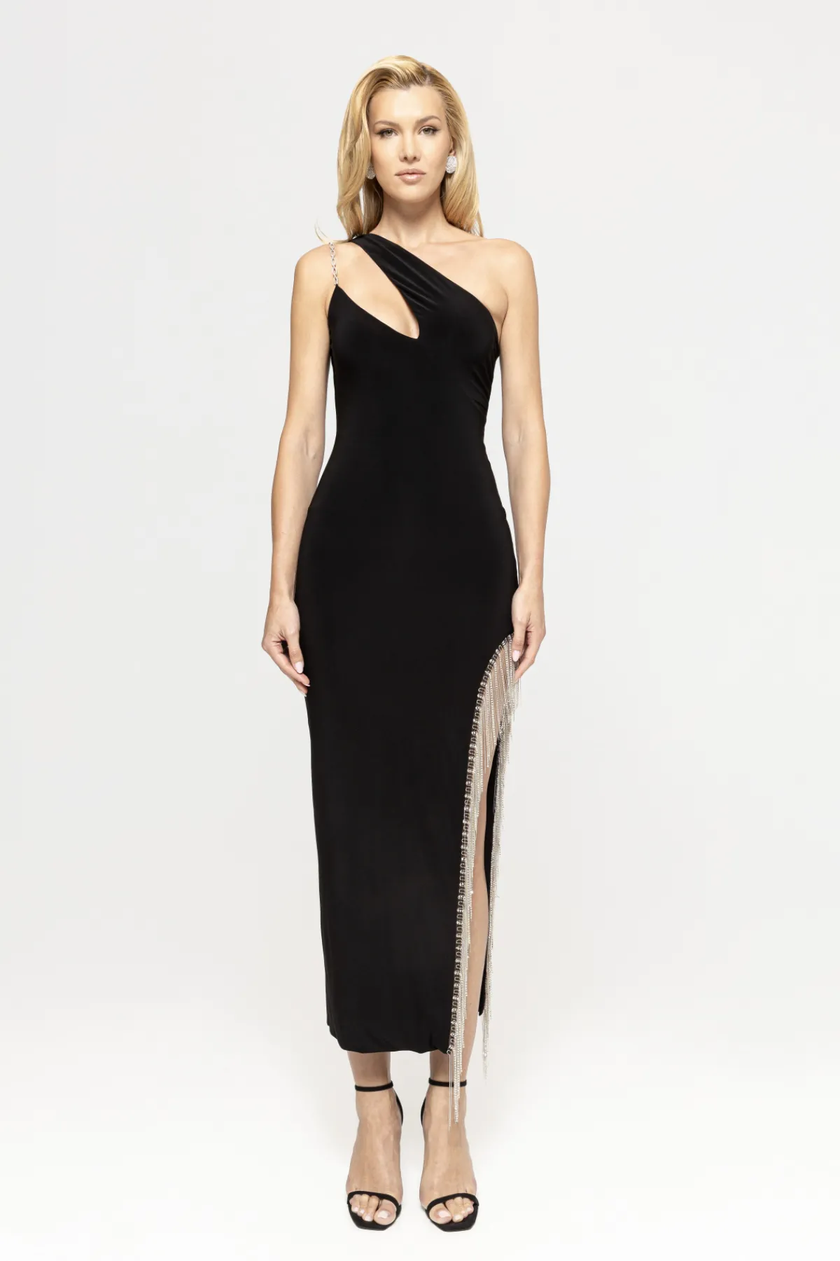 Shop Crystal-embellished maxi dress Dresses