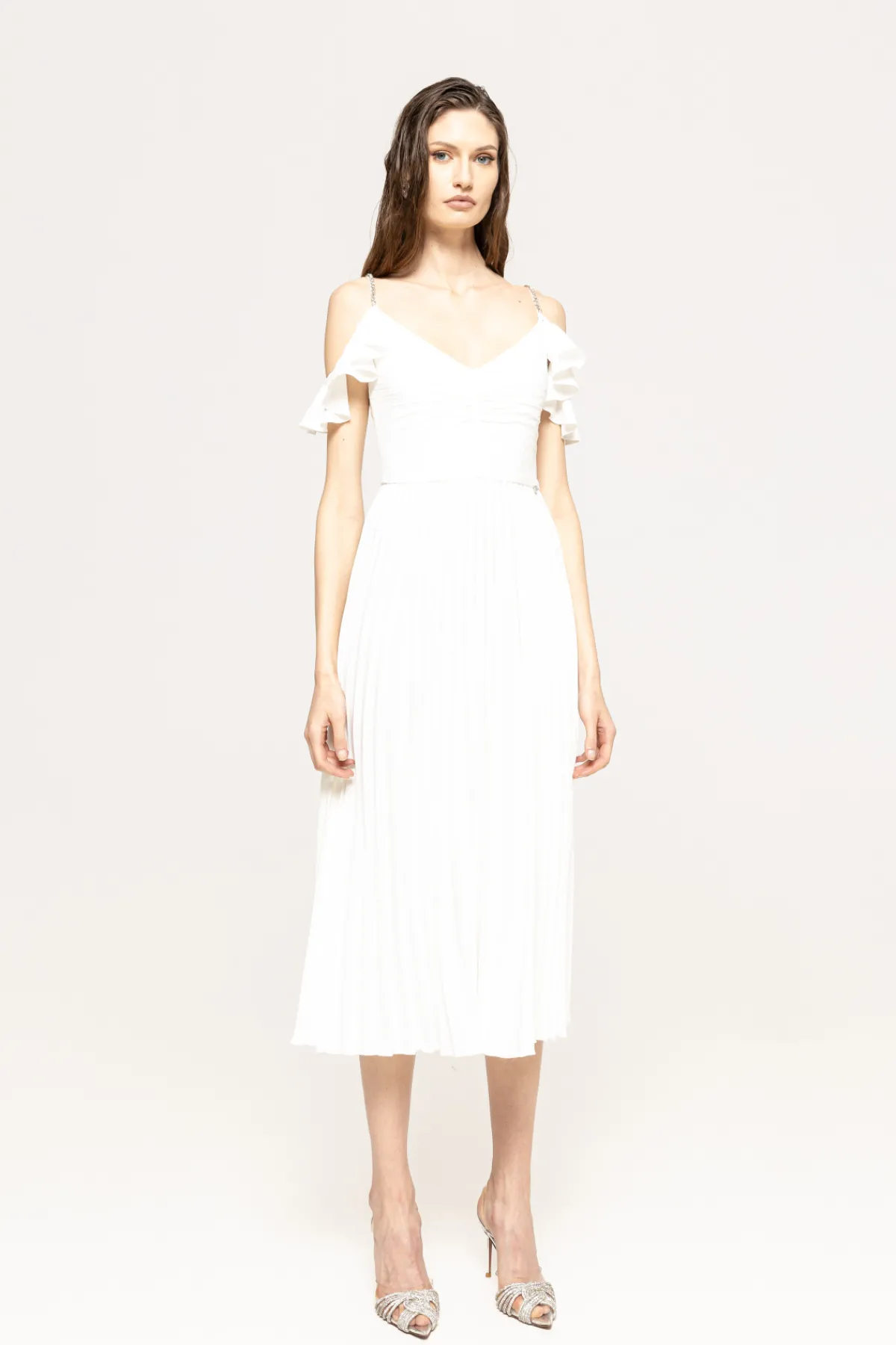 Best Sale Crystal-embellished pleated dress Dresses
