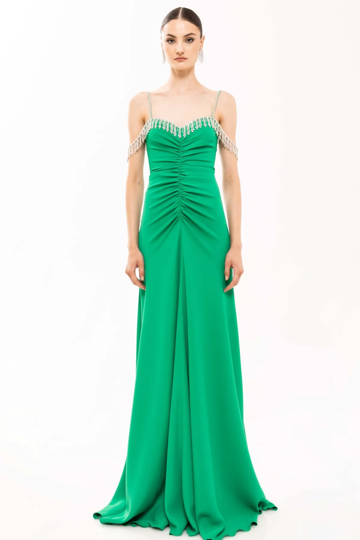 Store Crystal-embellished ruched gown Dresses