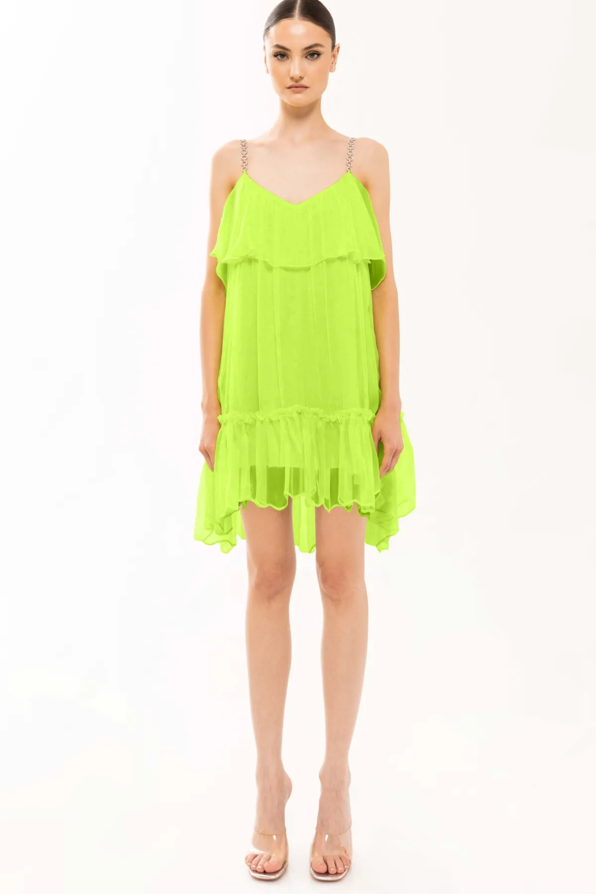 Cheap Crystal-embellished silk dress Dresses
