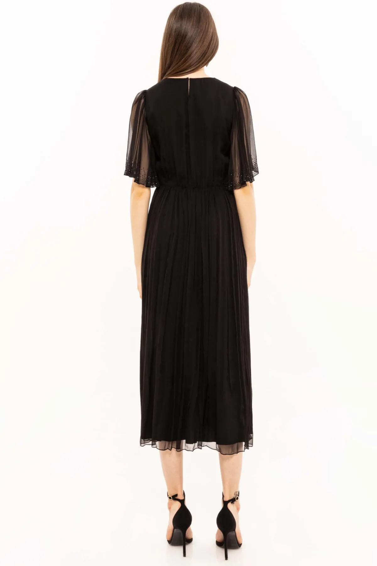 Shop Crystal-embellished silk dress Dresses
