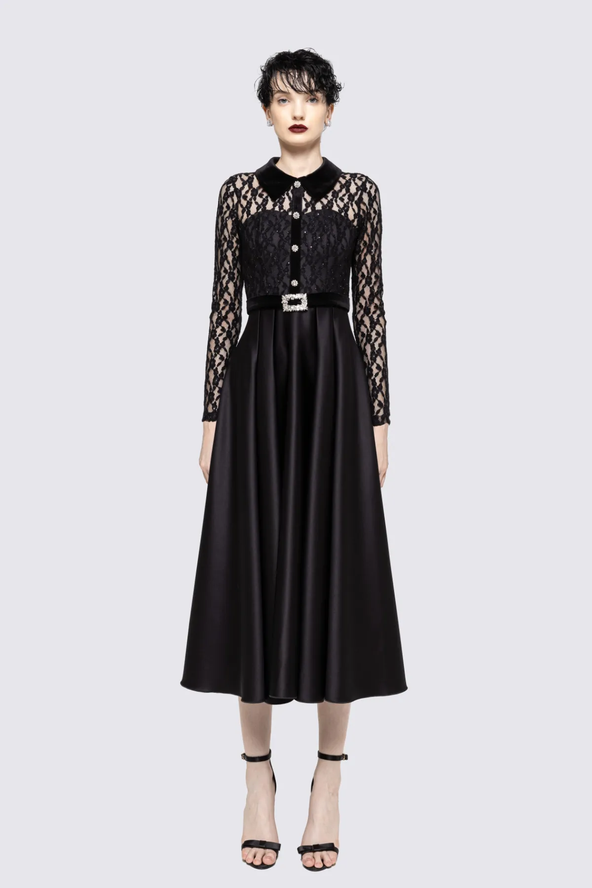 New Crystal-embellished taffeta midi dress Dresses