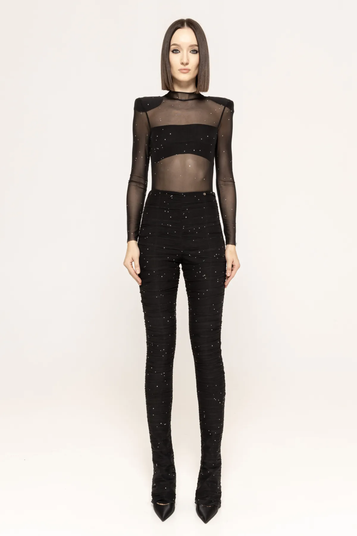 Clearance Crystal-embellished tulle pants Pants