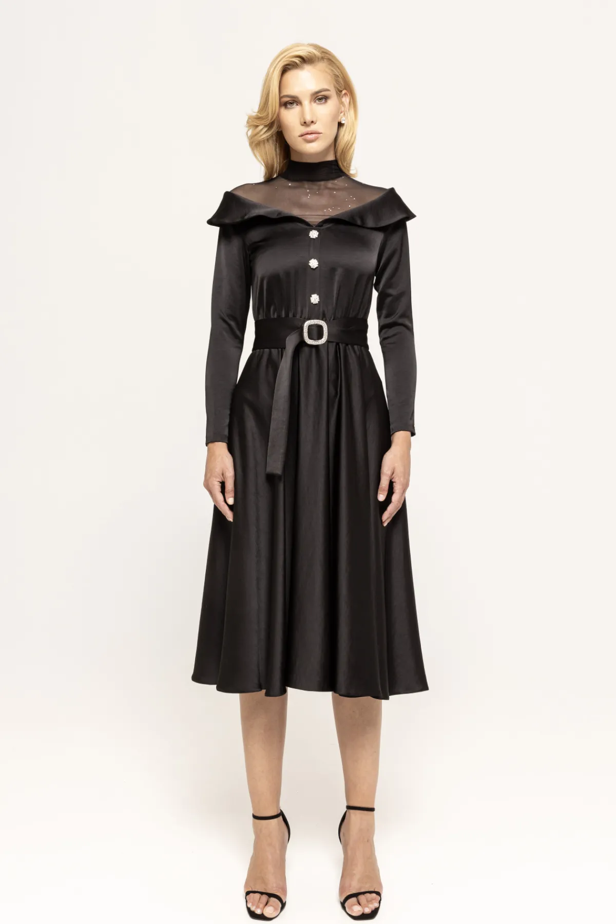 Cheap Crystal-embellished viscose dress Dresses