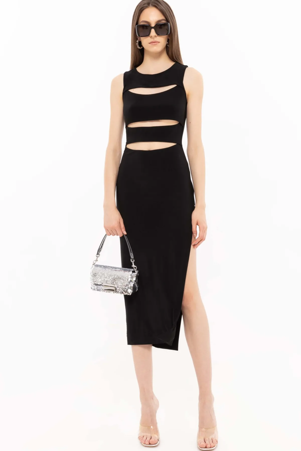 Hot Cut-out detail midi dress Dresses