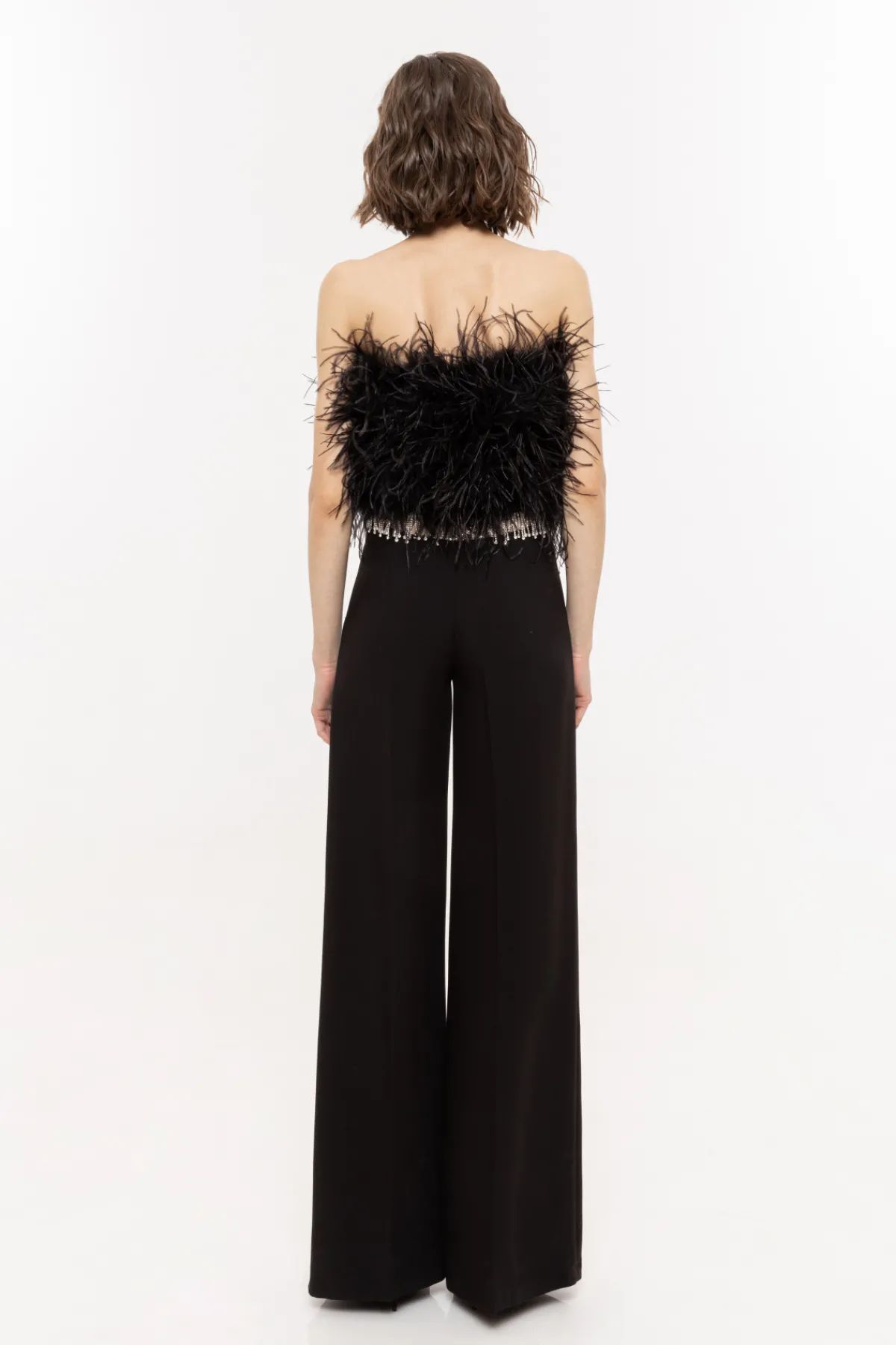 Cheap Cut-out flare pants Pants