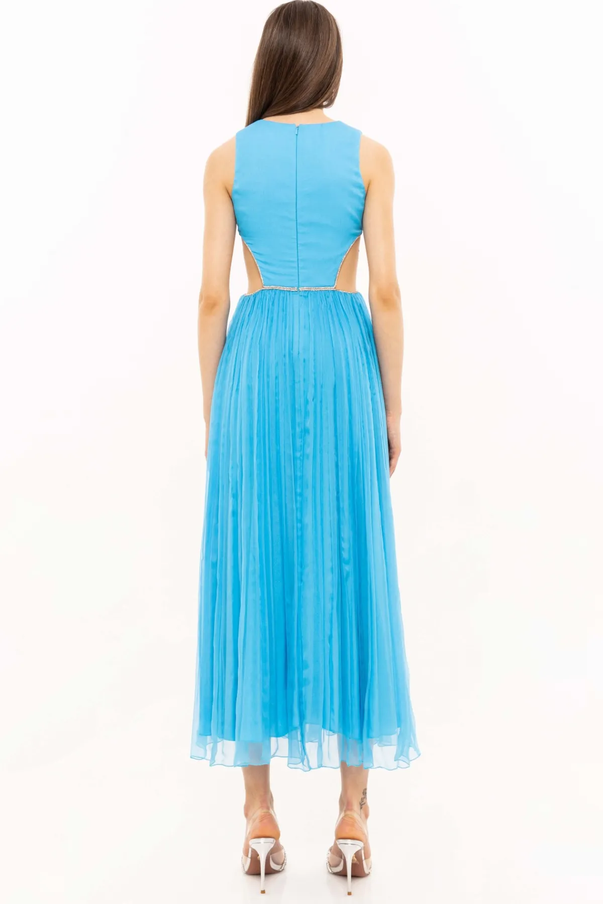 Sale Cut-out ruched silk dress Dresses