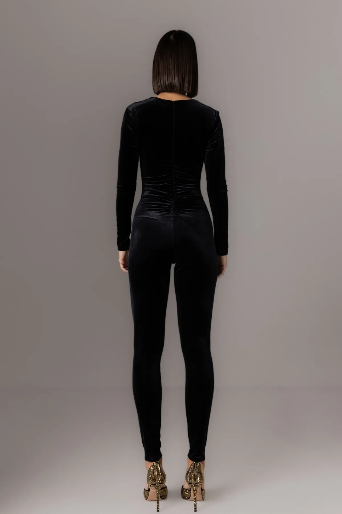 Flash Sale Cut-out velvet jumpsuit Jumpsuits