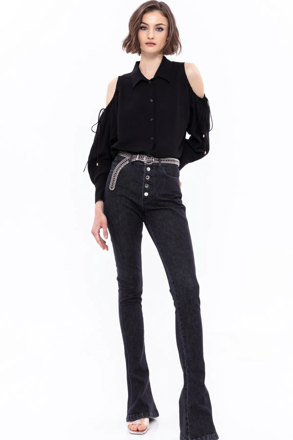 Cheap Cut-out viscose shirt Tops