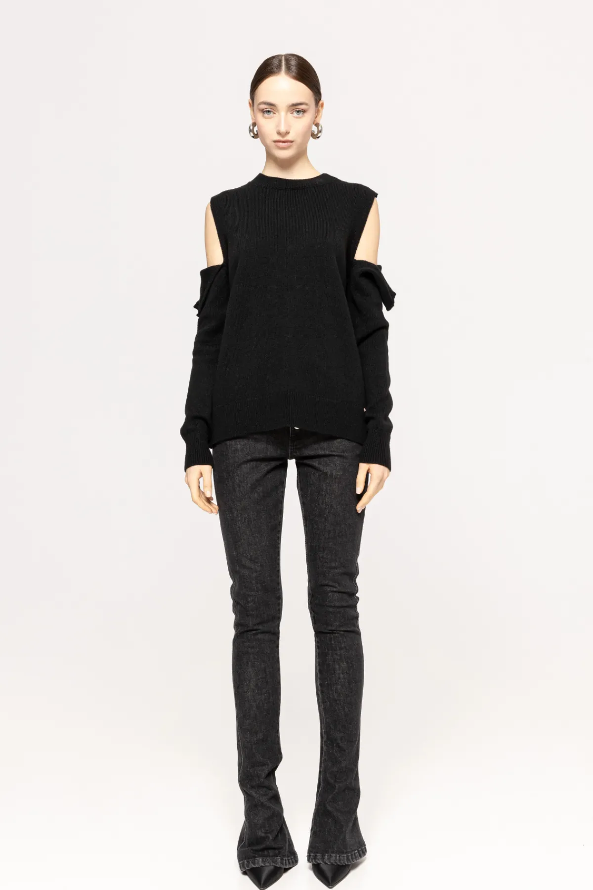 Sale Cutout wool-blend sweater Knitwear