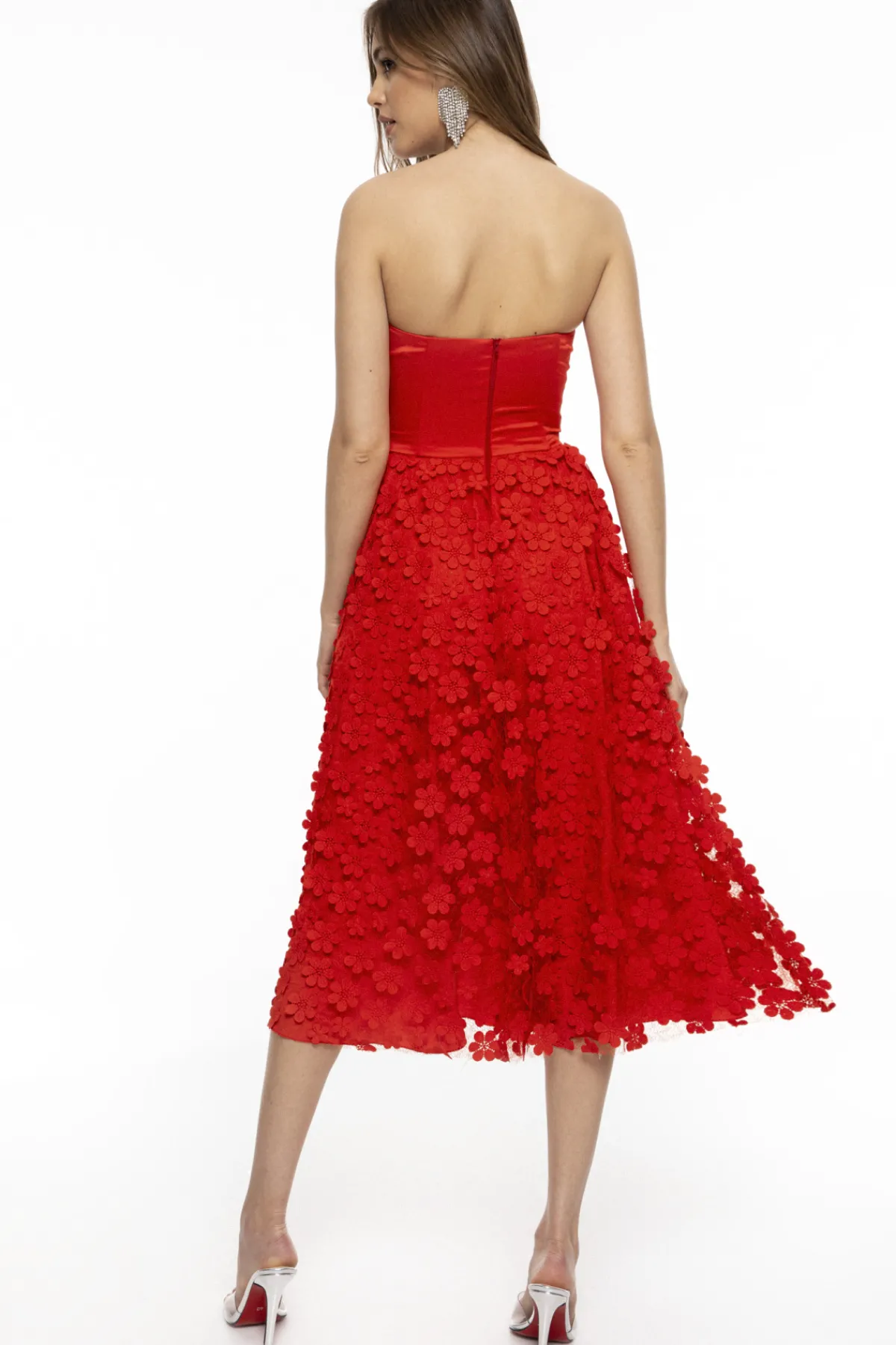 Store 3D applique midi dress Dresses
